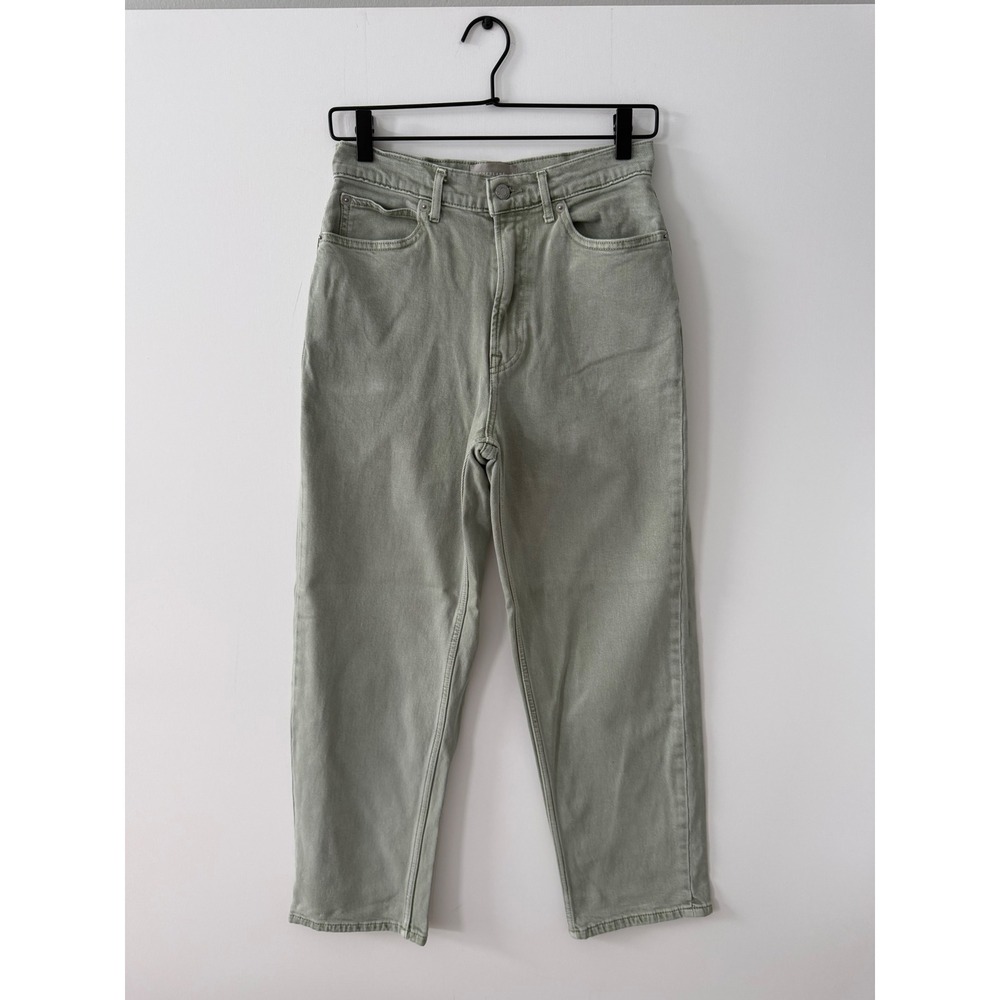 Everlane The Way-High Jean Sage Green Organic Cotton Straight Leg Jeans Size 27
